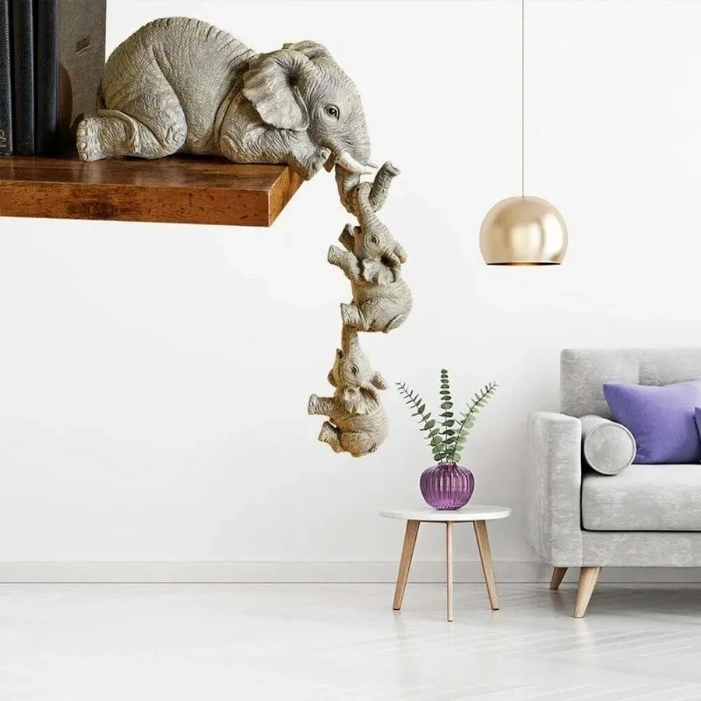 3 pcs Elephant Figurines - Image 3
